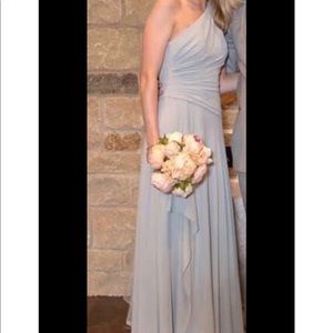 Size 4 solid grey bridesmaids dress.